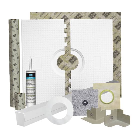 Diamond Wet Cement Corner Shower Enclosure Kit