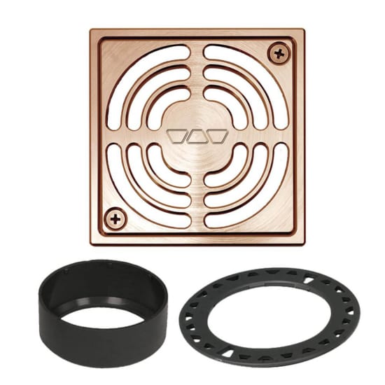 Schluter Kerdi 4 inch Brushed Copper Shower Drain Grate