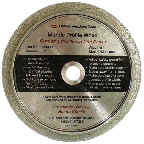 Alpha DPM638 Marble Profile Wheel