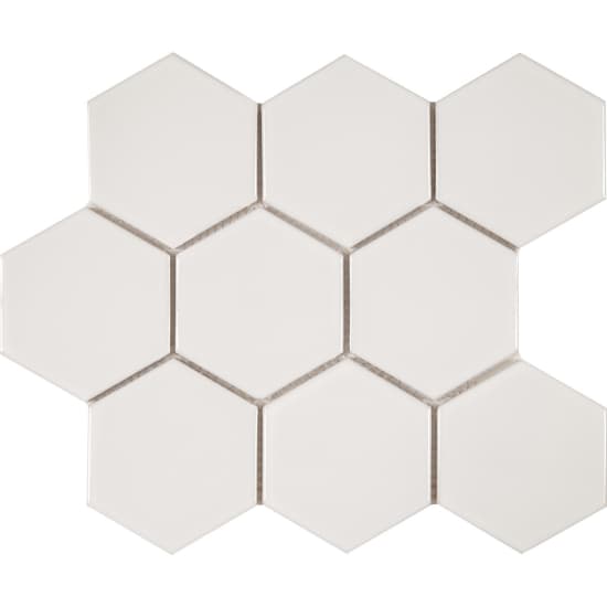 Waterford White Hexagon Mosaic Tile