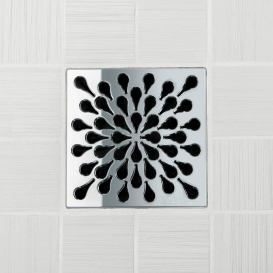 QUADRA Brushed Nickel Unique Drain Cover