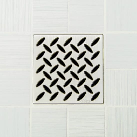 Ebbe UNIQUE Diamond Shower Drain Cover, Brushed Nickel Finish