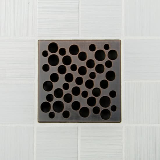 Ebbe UNIQUE Bubbles Shower Drain Cover, Oil Rubbed Bronze Finish