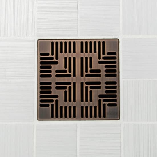 Ebbe UNIQUE Navajo Shower Drain Cover, Oil Rubbed Bronze Finish