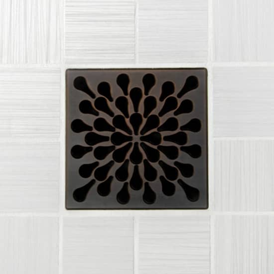 Ebbe UNIQUE Splash Shower Drain Cover, Oil Rubbed Bronze Finish