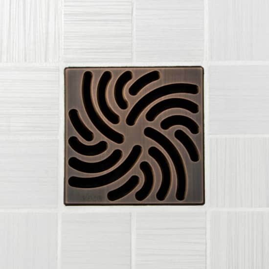 Ebbe UNIQUE Twister Shower Drain Cover, Oil Rubbed Bronze Finish