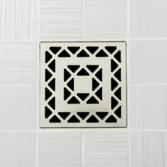 Ebbe UNIQUE Lattice Shower Drain Cover, Satin Nickel Finish