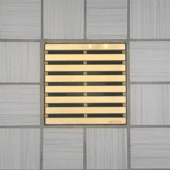 Ebbe UNIQUE Parallel Shower Drain Cover, Brushed Gold Finish