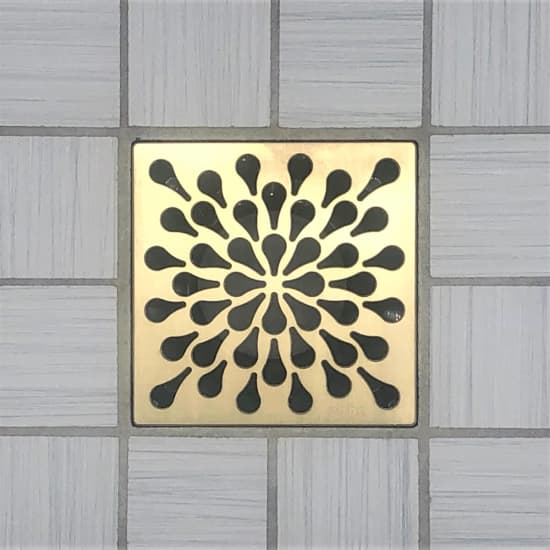 Ebbe UNIQUE Splash Shower Drain Cover, Brushed Gold Finish