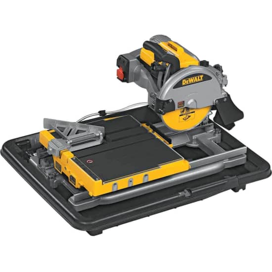 Dewalt Tile Saw without water tray