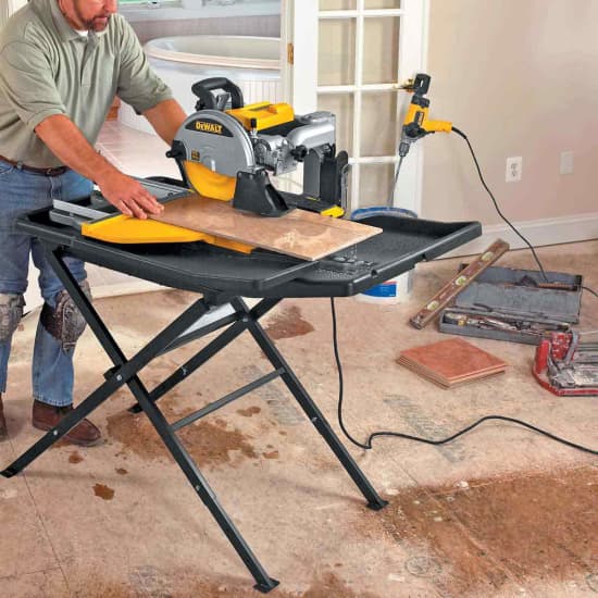 Dewalt Tile Saw on jobsite