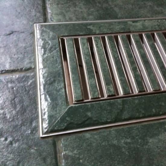 Tile Vent Floor Registers custom installation flush with surrounding material