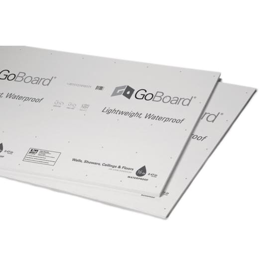 90030141 Go Board Backer Board 1/2" x 3' x 5' durable, ultra-lightweight, waterproof tile backer board