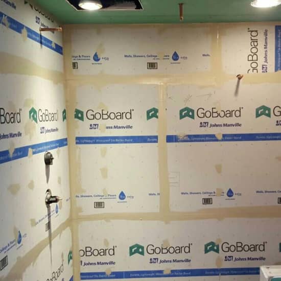 GoBoard Tile Backer Board bathroom install