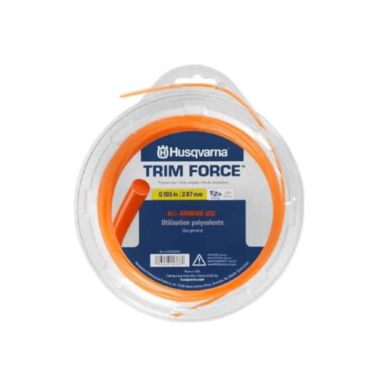 husqvarna trimmer line, round trim force, general use cutting performance, thick brush line, straight shaft trimmer