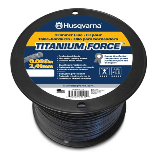 Husqvarna Titanium Force Trimmer Line .095" X 1427 ft, weed whacker trimmer line, edger line, 5 lbs trimmer line, weed eater string, 639005109