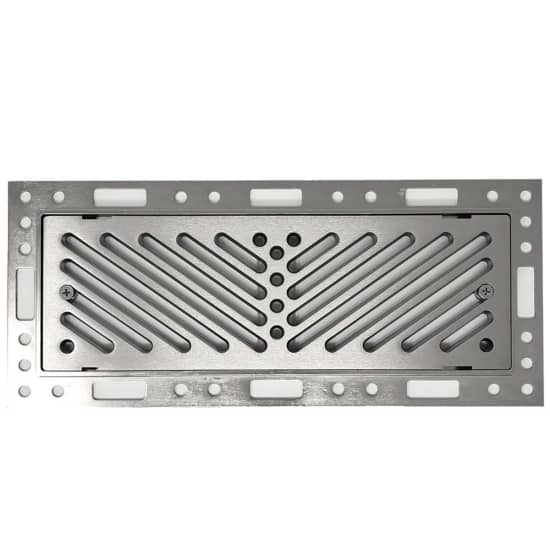 Ventique - OF414BWDBP Breeze - Brushed Platinum, 4" x 14", Damper Installed