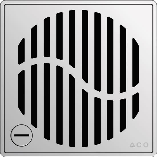 ACO Premium - 6" ShowerPoint drain - Wave - Shallow (Non-Locking)