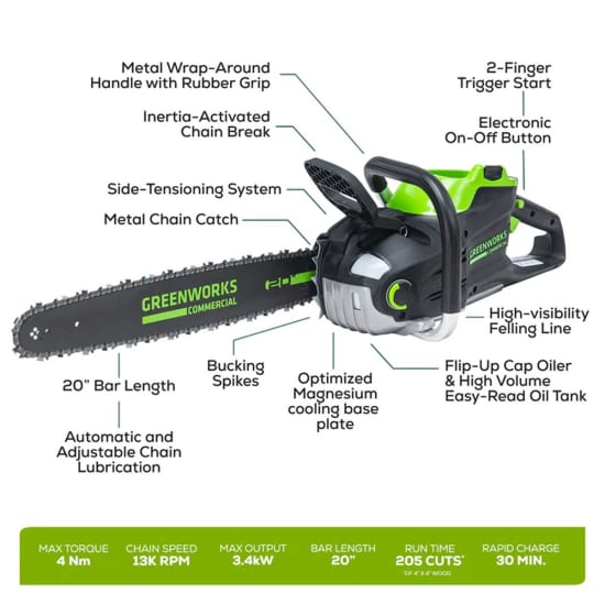 Greenworks Electric Chainsaw 82V