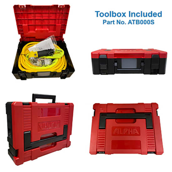 Alpha Tools PSP-158 Pneumatic Polisher 5/8”-11 Tool Box