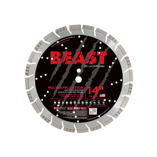 Lackmond 14" Beast Multi-Application Blade, MAB141251, chop saw blade, steel blade, masonry curring disc, concrete blade, lackmond diamond