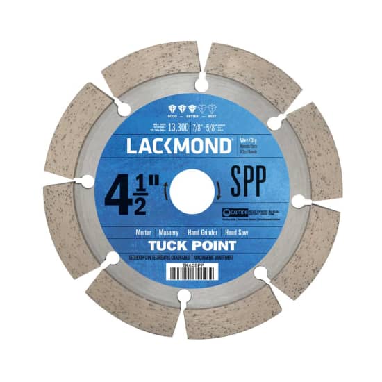 Lackmond 4-1/2" SPP Tuck Point Blade, masonry blade, hand grinder concrete blade, hand aggregates blade, tuck blade, lackmond TK4.5SPP