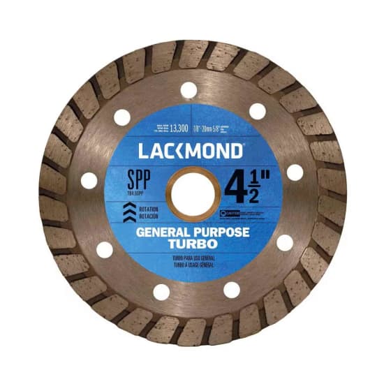 Lackmond 4-1/2" SPP General Purpose Turbo Blade, concrete diamond blade, brick masonry cutting disc, general purpose blade, TB4.5SPP