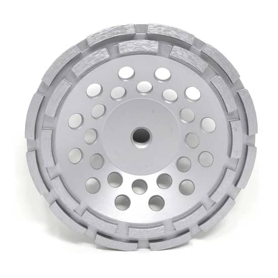 Lackmond 7" SPP Series Double Row Cup Wheel, grinding concrete, wet and dry cup wheel, 7 inches concrete polisher, stone aggregates remover, SPPGC7DN