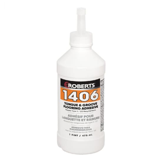 Roberts 1406-P Tongue and Groove Adhesive, 1 Pt, White