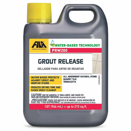 FILA PRW200 Grout Release 1 Quart, grout sealer, 44011006AME, water based sealer, voc free sealer, natural stone, quarry tile sealer