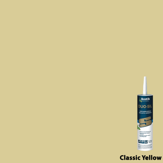 Bostik DUO-SIL Urethane Acrylic Sealant & Adhesive classic yellow 10.1 oz
