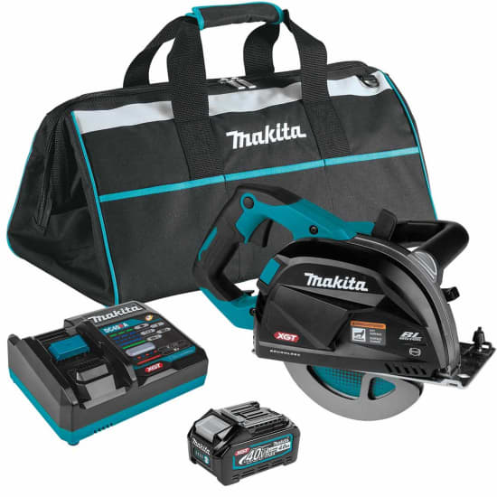 Makita GSC01M1 - 40V max XGT Brushless Cordless 7‑1/4" Metal Cutting Saw Kit, with Electric Brake and Chip Collector (4.0Ah)