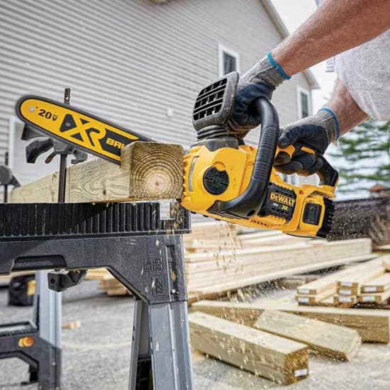 DCCS620B DeWalt Chainsaw on jobsite