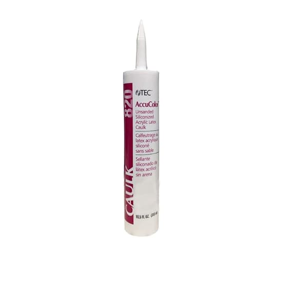 TEC AccuColor TA-820 Unsanded Siliconized Acrylic Latex Caulk 10.5 fl. oz