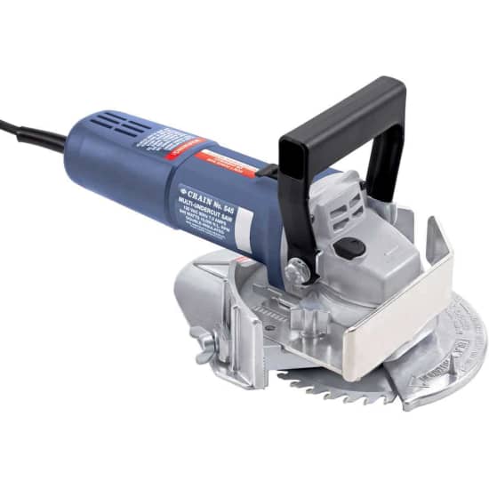 Crain 575 Multi-Undercut Saw Cuts inside corner completely, Cuts doors flush to the floor with a carbide blade