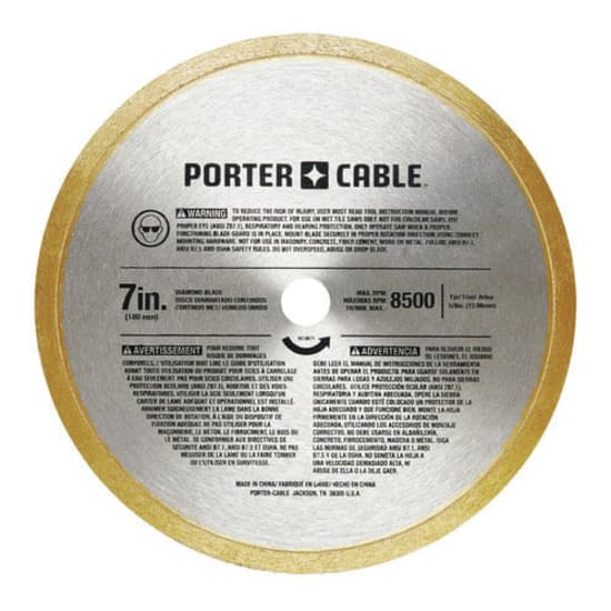 Porter Cable 7 inch Table Top Wet Tile Saw diamond blade