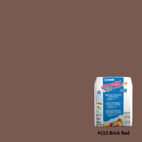 Mapei Ultracolor Plus FA Rapid-Setting Grout 25 lbs brick red