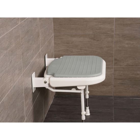 Arc Inc. 4000 Series Wide Shower Seat - Gray Pad side