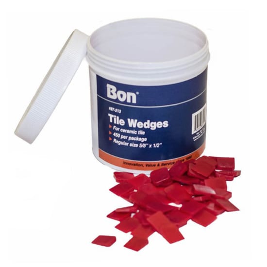 Bon Tool Tile Wedges, tile wedges, joint spacers, regular red wedge