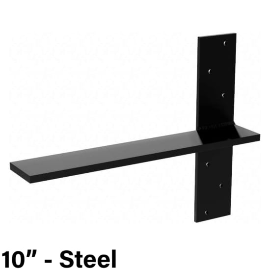 The Original Granite Bracket 10" Free Hanging Shelf Bracket Steel