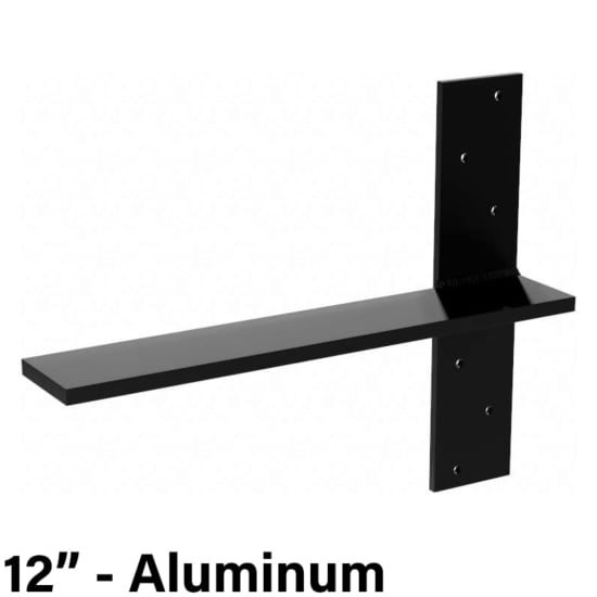 The Original Granite Bracket 12" Free Hanging Shelf Bracket Aluminum