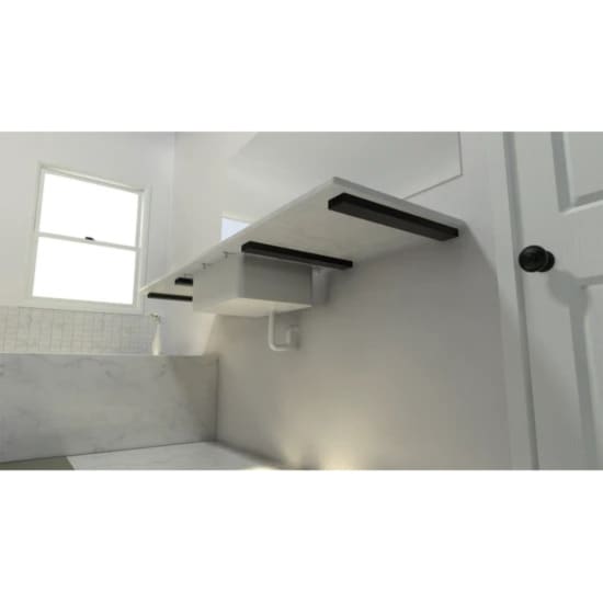 floating bathroom sink, wall mounted shower bench
