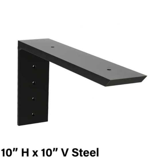 The Original Granite Bracket Regular Wood Shelf Bracket 10 in H x 10 in V Steel