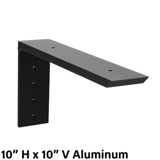 The Original Granite Bracket Regular Wood Shelf Bracket 10in H x 10in V Aluminum