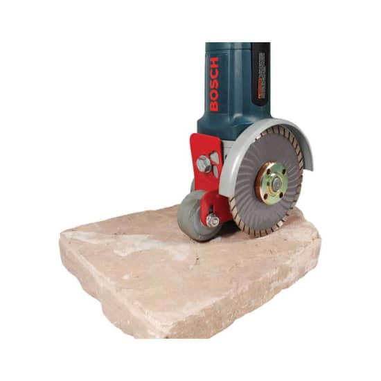 Pearl Abrasive Roller Caddy Attachment for Angle Grinders cutting stone with dry cutting diamond blade