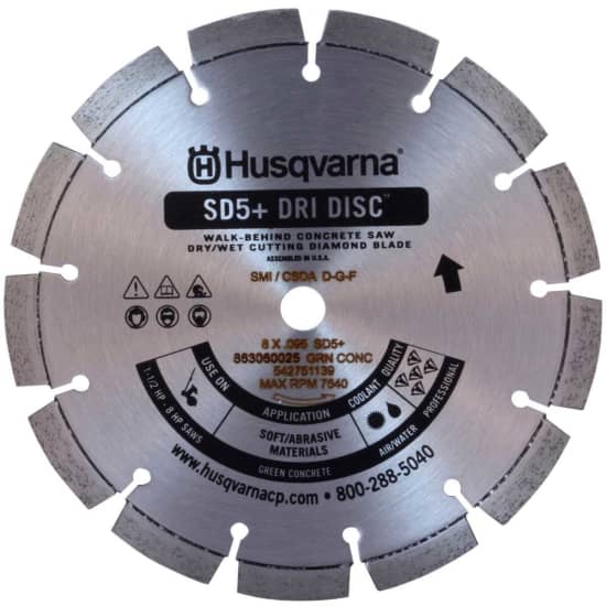 Husqvarna SD5+ Green Concrete Diamond Blade