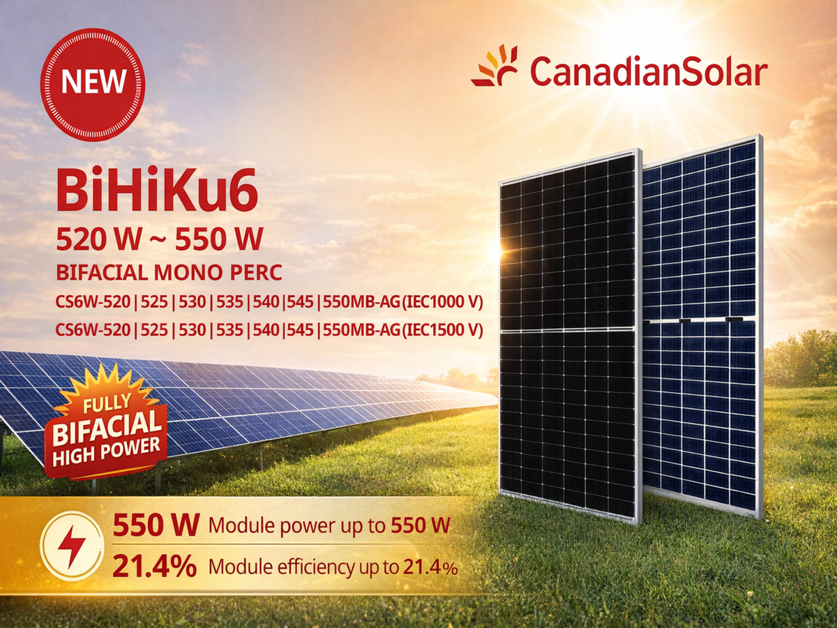 Canadian Solar BiHiKu6 (520W - 550W)
