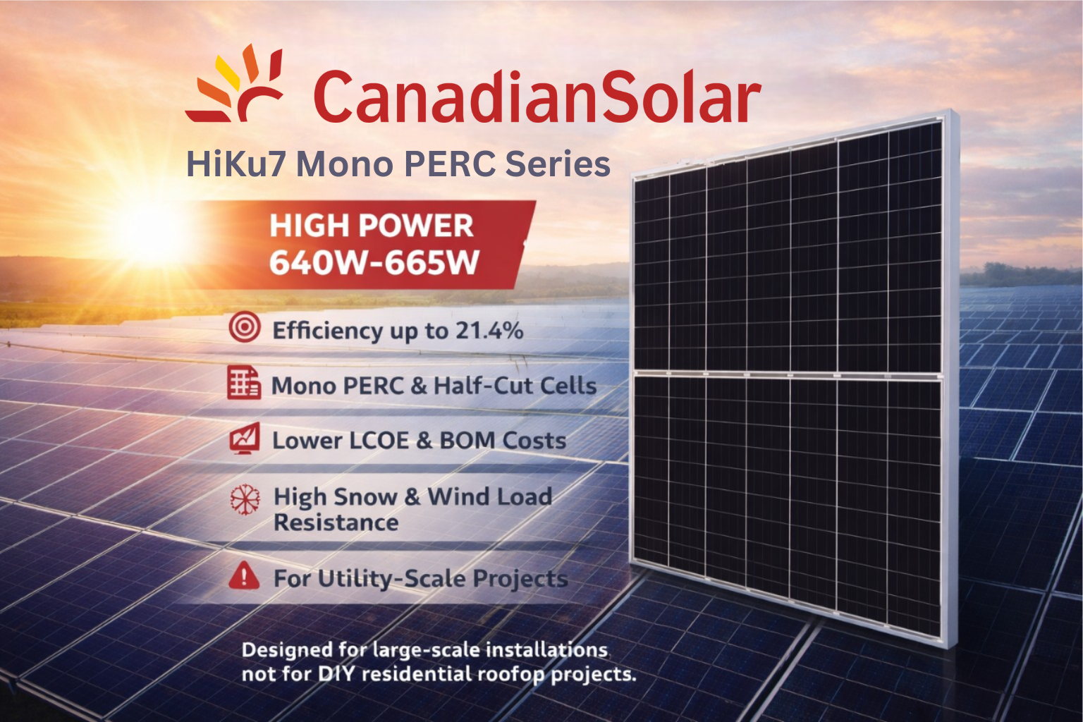 Canadian Solar HiKu7 (640W - 665W)