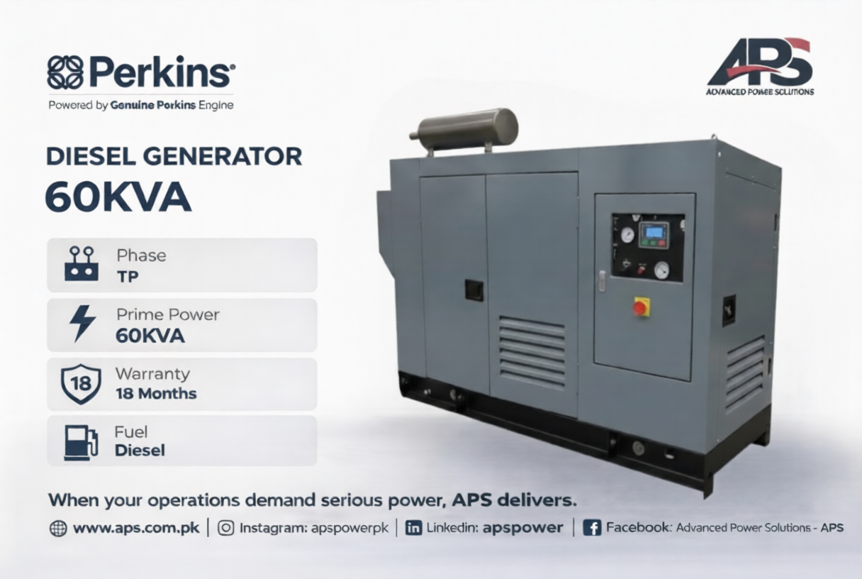 Perkins 60kVA Silent Diesel Generator | APS Industrial Series