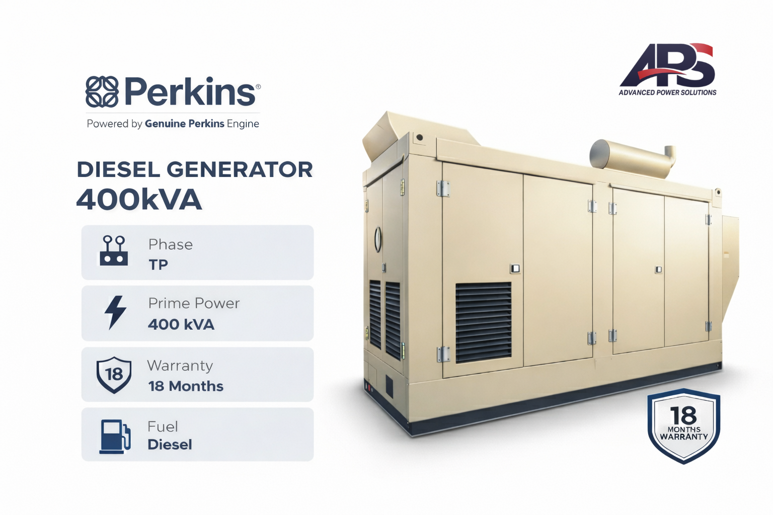 High-Capacity Perkins APS Series | 400kVA
